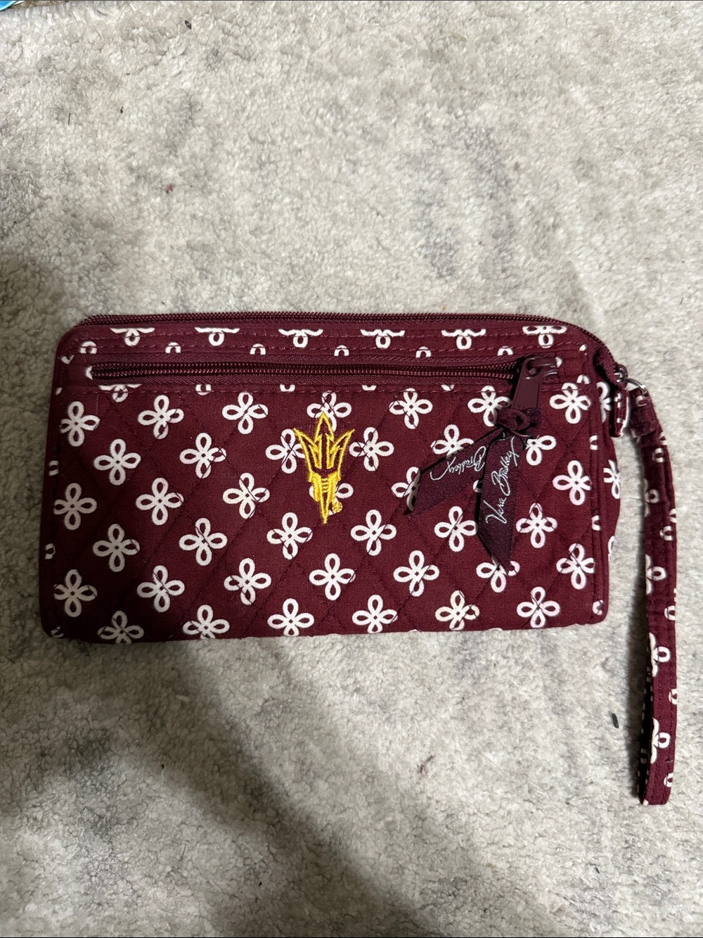 Vera Bradley Arizona State University ASU Wristlet (NEVER USED, no tags)
